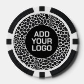 Luxus moderne weiße Leopard elegante Kollektion Pokerchips (Vorderseite)