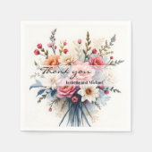 Luxus Moderne Wildblumen Schöne Kollektion Serviette (Vorderseite)