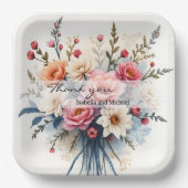 Luxus Moderne Wildblumen Schöne Sammlung Pappteller (Vorderseite)