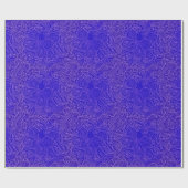 Luxus Moderner Blauer Blauer Blütenschmetterling Geschenkpapier (Flach)