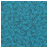 Luxus Moderner Blauer Blauer Blütenschmetterling Stoff (Nahaufnahme)