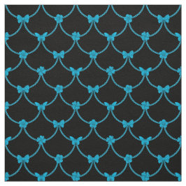 Luxus Moderner Blauer Blauer Blütenschmetterling Stoff