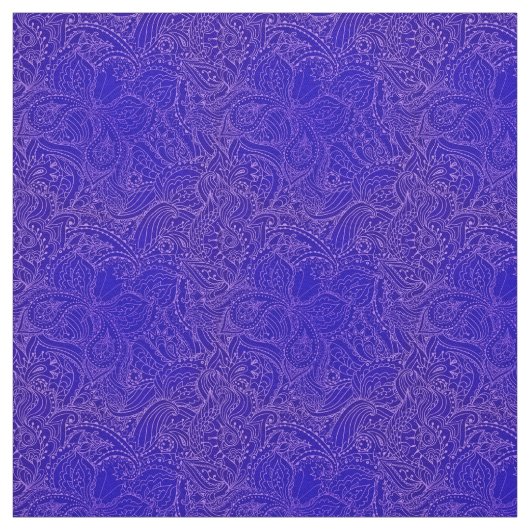 Luxus Moderner Blauer Blauer Blütenschmetterling Stoff (Muster)