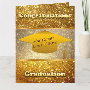 Luxus Moderner Gold-Glitzer Karte