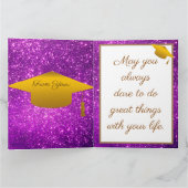 Luxus Moderner Lila Glitzer Karte (Innenseite)