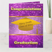 Luxus Moderner Lila Glitzer Karte (Vorderseite)