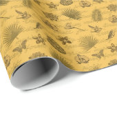 Luxus Moderner Tropischer Schmetterling Geschenkpapier (Rolleneckpunkt)