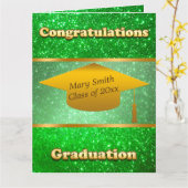 Luxus Moderner, umweltfreundlicher Glitzer Karte (Gelbe Blume)