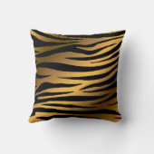 Luxus Modernes Black Gold Rose Tigar Kissen (Rückseite)