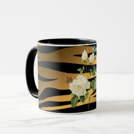 Luxus Modernes Black Gold Rose Tigar Tasse