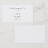 Luxus Modernes Design Elegantes Schlichtes Design Visitenkarte (Vorne/Hinten)