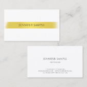 Luxus Modernes, einfaches Design Schlicht Visitenkarte (Vorne/Hinten)