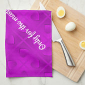 Luxus Modernes Elegantes Lila Herz Geschirrtuch (Viertel Falte)