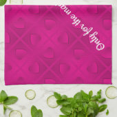 Luxus Modernes elegantes rosa Herz Geschirrtuch (Gefaltet)