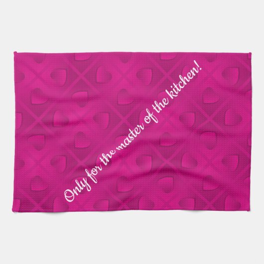 Luxus Modernes elegantes rosa Herz Geschirrtuch (Horizontal)
