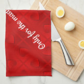 Luxus Modernes Elegantes Rotes Herz Geschirrtuch (Viertel Falte)