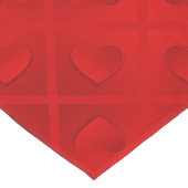 Luxus Modernes Elegantes Rotes Herz Großer Tischläufer (Ecke)