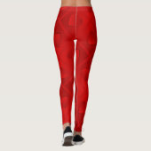 Luxus Modernes Elegantes Rotes Herz Leggings (Rückseite)