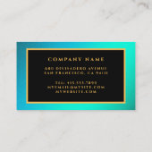 Luxus Modernes Gold Blue Beruflich Visitenkarte (Rückseite)