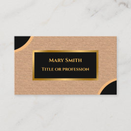 Luxus Modernes Gold Brown Visitenkarte