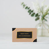 Luxus Modernes Gold Brown Visitenkarte (Stehend Vorderseite)