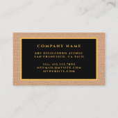 Luxus Modernes Gold Brown Visitenkarte (Rückseite)