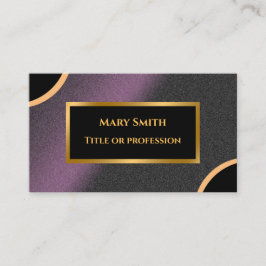 Luxus Modernes Gold Lila Beruflich Visitenkarte