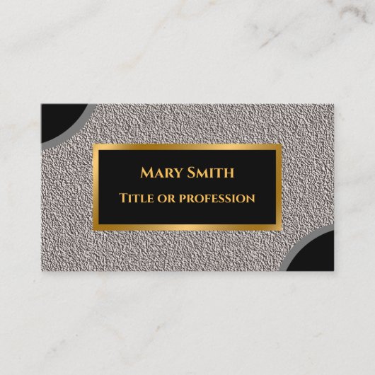 Luxus Modernes Gold Silver Visitenkarte (Vorderseite)