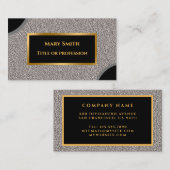 Luxus Modernes Gold Silver Visitenkarte (Vorne/Hinten)