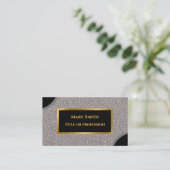 Luxus Modernes Gold Silver Visitenkarte (Stehend Vorderseite)