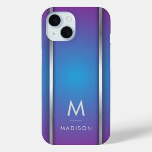 Luxus Modernes Minimal Abstraktes Violet Blau Case-Mate iPhone Hülle