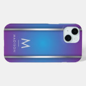 Luxus Modernes Minimal Abstraktes Violet Blau Case-Mate iPhone Hülle (Rückseite (Horizontal))