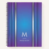 Luxus Modernes Minimal Abstraktes Violet Blau Notizblock (Vorderseite)