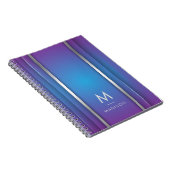 Luxus Modernes Minimal Abstraktes Violet Blau Notizblock (Rechte Seite)