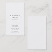 Luxus Modernes Minimalistisches Design Elegant Sch Visitenkarte (Vorne/Hinten)
