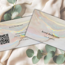Luxus modernes Opalstein-Mineral-Gold-QR-Code
