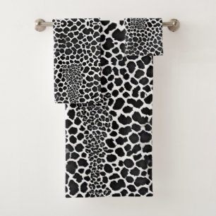 Luxus Modernes White Leopard Elegante Collection Badhandtuch Set