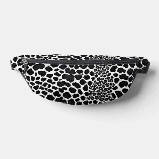 Luxus Modernes White Leopard Elegante Collection Bauchtasche (Ablage )
