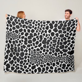 Luxus Modernes White Leopard Elegante Collection Fleecedecke