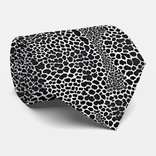 Luxus Modernes White Leopard Elegante Collection Krawatte (Gerollt)