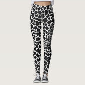 Luxus Modernes White Leopard Elegante Collection Leggings (Vorderseite)