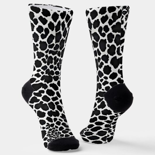Luxus Modernes White Leopard Elegante Collection Socken (Gewinkelt)