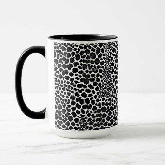 Luxus Modernes White Leopard Elegante Collection Tasse (Links)