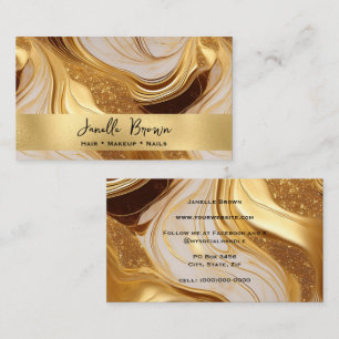 Luxus Molten Gold Foil und Glitzer Visitenkarte