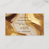 Luxus Molten Gold Foil und Glitzer Visitenkarte (Rückseite)