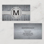 Luxus Monogram Band | Abstraktes Muster Visitenkarte (Vorne/Hinten)