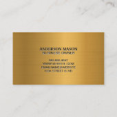 Luxus Monogram Band | Metallgoldbürste Visitenkarte (Rückseite)