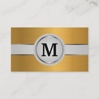 Luxus Monogram Band | Metallgoldbürste Visitenkarte