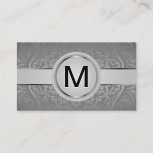 Luxus Monogram Band Metallic Mandala Muster Visitenkarte