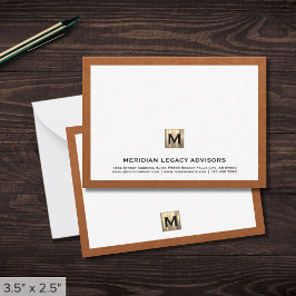 Luxus Monogram Business Mitteilungskarte